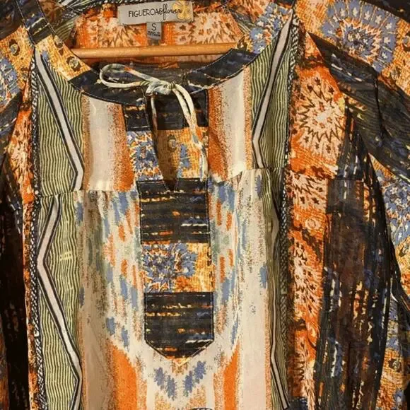 Woman's Designer Top Sz Small Multicolored Pullover Casual Event Blouse - Picture 4 of 5